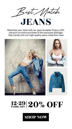 Best Match Jeans Bundle Template Instagram Story