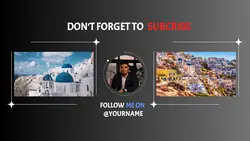 Youtube Endscreen Black white