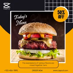 Food and Beverage - Today's Menu - Burger - IG Post