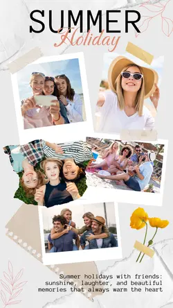 Non-marketing Summer Holiday Photo Collage