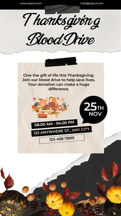 Thanksgiving Fundraiser Event Tiktok Post