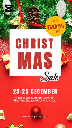 Christmas promotion instagram story red