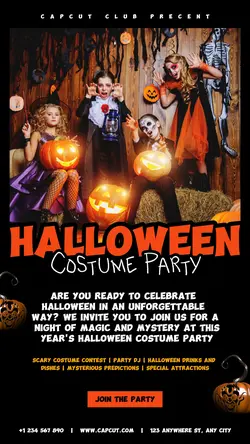 Hallowen Costume Party Entertainment Insta Story