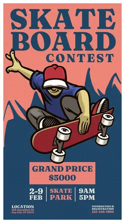 Skateboard Contest Flyer Instagram Story