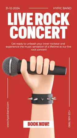 Live Rock Band Concert Promotion Instagram Story