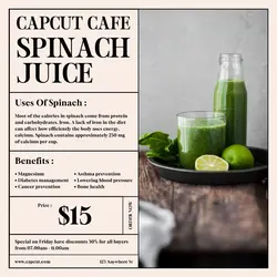 Spinach Juice Product Display Instagram Post