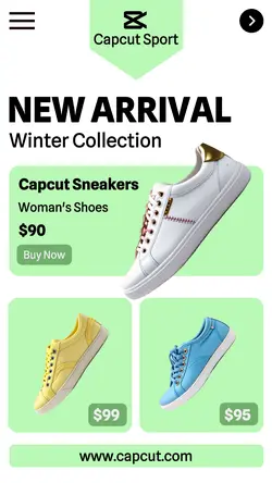 Shoes New Arrival Green White Instagram Story