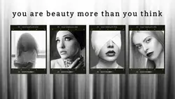 Non-marketing Facebook Cover you are beauty monochrome