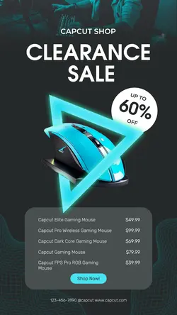 Electronic Gaming Mouse Sale Instagram Story