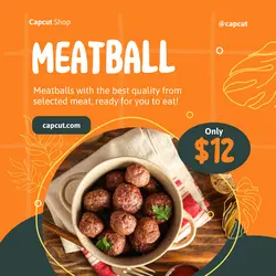 Meatball Product Display Leaf Instagram Post 