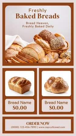 baked breads promotion instagram story