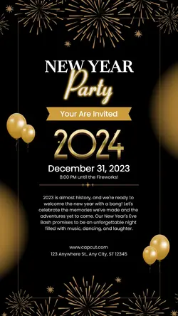 New Year Party Instagram Story