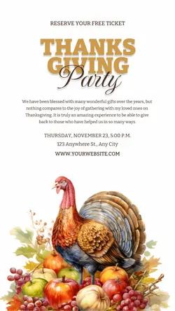 Thanksgiving Party Instagram Story