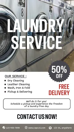 other industries laundry promotion instagram story