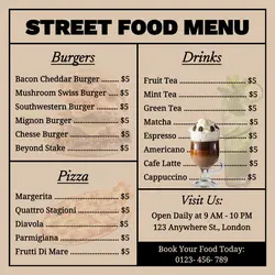 Street Food Menu Instagram Post