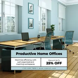Light Blue Simple Furniture Promo Instagram Post