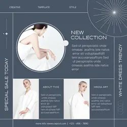 blue & white new collection fashion instagram post