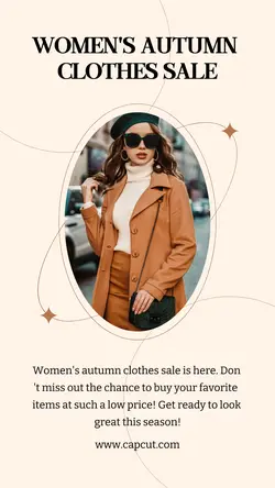  Fashion Autumn Clothes Sale Instagram Story
