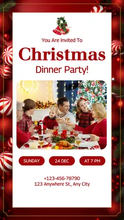 Christmas Party Invitation Instagram Story