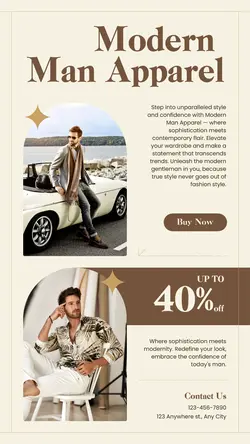Man Apparel Discount Promotion Instragram Story