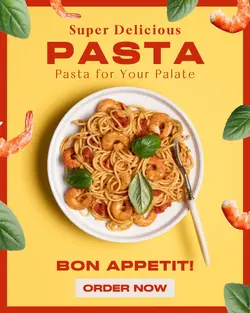 super delicious pasta promotion instagram post