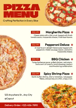 Non-marketing Pizza Menu