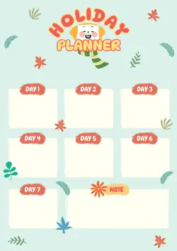 Cute Holiday Planner Design