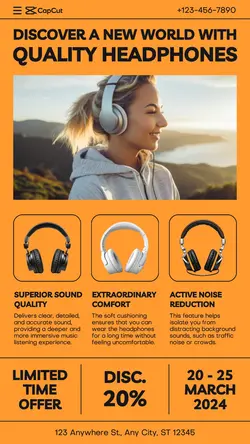 Quality Headphones Promotion Instagram Story