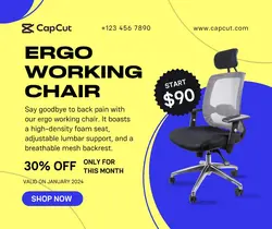 Working Chair Promotion Facebook Post
