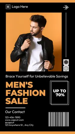 Men Fashion Sale Instagram Story