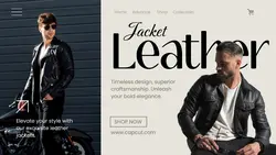 Fashion Leather Jacket Promotion Twitter Post