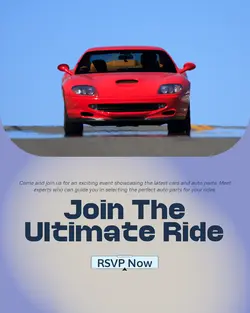 Cars & Auto parts Invitation