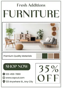 Green Brown Minimalist Furniture Product Display