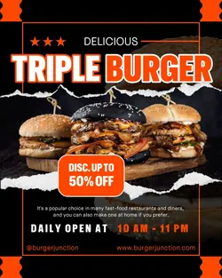 Burger Promotion Instagram Portrait