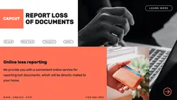 Services report loss Online event Minimalist 