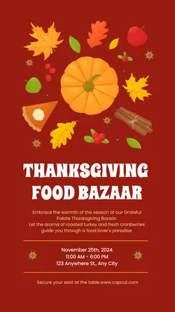 Thanksgiving Food Bazaar Tiktok Post