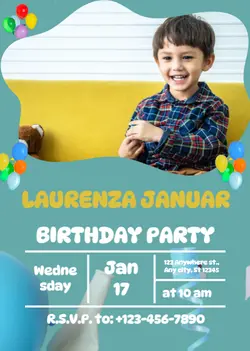Non-Marketing Invitation Birthday Party