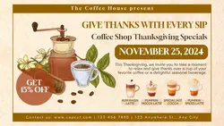 Thanksgiving Food Promotion Facebook Cover