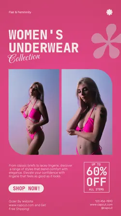 Fashion Women's Underwear Sale Instagram Story