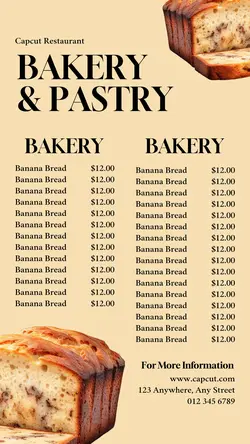 Food Bakery and Pastry Display Instagram Story