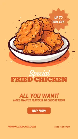 Fried Chicken Sale Instagram Story