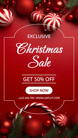Exclusive christmas sale red instagram story