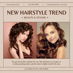 Minimalist Woman Hairstyle Trend Instagram Post