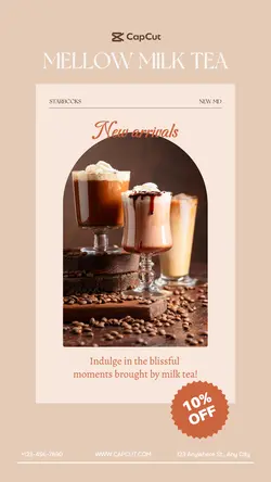 foodstuff&Milk tea publicity Minimalist style