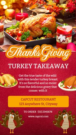 Thanksgiving Turkey Takeaway Instagram Story