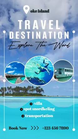 Travel destination promotion instagram post