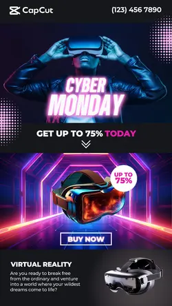 Cyber Mondey Virtua Reality Promotion