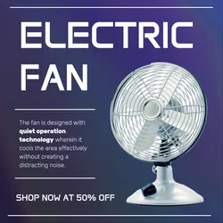 E-Commerce Product Display Electric Fan Neon