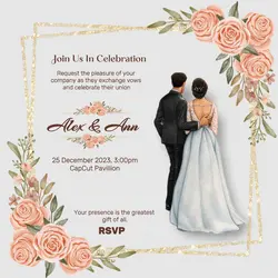 Instagram Post - Wedding Invitation