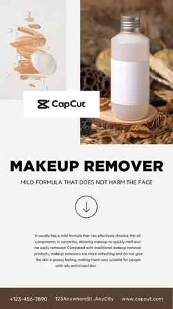 Beauty Makeup remover display Minimalist